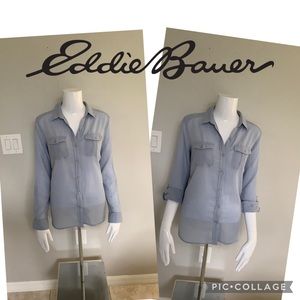Eddie Bauer 💯 Cotton Button Down Blouse